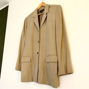 Silk Banana Republic Khaki Suit Jacket Blazer